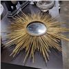 Image 6 : 2 ANTIQUE SUNBURST MIRRORS AND MANTLE CLOCK WITH SUGAR BOWL AND 2 HUMMINGBIRD COLLECTOR PLATES