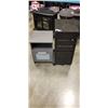 Image 1 : ROLLING IKEA ORGANIZER AND GREY NIGHTSTAND