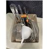 Image 1 : LOT OF NEW STRAINERS, SERVING UTENSILS AND FUNNEL