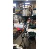 Image 2 : ROOSTER LAMP, ROSE VASE, GLASS METAL CANDLE HOLDER, THREE TIER STAND AND CANDLE STAND