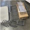 Image 2 : 3 NEW GREY FOAM BATH MATS AND 5PC BATH CADDY SET