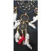 Image 2 : HANDMADE BEADED DREAM CATCHER, LEATHER WRAPPED,  30 INCH TALL, 12 INCH WIDE , VERY GOOD CONDITION