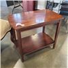 Image 2 : ANTIQUE OTTOMAN AND TWO TIER SHELF