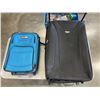 Image 1 : BLACK ROLLIUNG SUITCAE AND BLUE 2PC SUITCASE SET