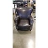 Image 1 : STUDDED BLACK LEATHER CHAIR