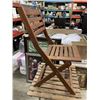 Image 1 : FOLDING TEAK PATIO CHAIR AND TABLE