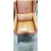 Image 2 : DECOREST TAN LEATHER CHAIR WITH PILLOW