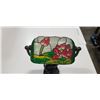 Image 2 : COLORED GLASS BANKERS LAMP