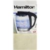 Image 3 : HAMILTON BEACH 1.7L GLASS ELECTRIC KETTLE - TESTED WORKING