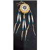 Image 2 : HAND MADE LEATHER BEADED DREAM CATCHER, 10 INCH LONG X 4 INCH WIDE