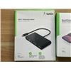 Image 2 : BELKIN USB C MULIMEDIA ADAPTER, WIRELESS CHARGING PAD 10W AND USB A TO USB C CABLE