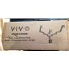 Image 2 : AS NEW VIVO TRIPLE MONITOR DESK MOUNT, 2 PNEUMATIC ARMS AND 1 FIXED