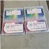 Image 1 : 4 NEW 36PC DUAL TIP WATERCOLOR MARKERS WITH FINE AND BRUSH TIPS