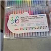 Image 2 : 4 NEW 36PC DUAL TIP WATERCOLOR MARKERS WITH FINE AND BRUSH TIPS