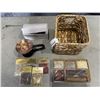 Image 1 : INCENSE IRON AROMA LAMP WITH COPPER BOWL, RESIN INCENSE OF INDIA SET, VARIETY OF 5 RESINS PACKAGES, 