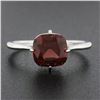 Image 2 : NEW 14k White Gold 2.5 ctw Cushion Rhodolite Garnet Prong Open Work Solitaire Ri