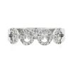 Image 4 : 14k White Gold 0.23 ctw Diamond Interlocking Open Circular Link Design Band Ring