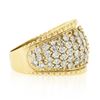 Image 5 : 14k Yellow Gold 2 ctw Prong Set Round Brilliant Diamond Wide Dome Cigar Band Rin