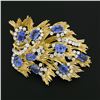 Image 2 : Jack Gutschneider Handmade 18k Gold 16.5 ctw Tanzanite Diamond Large Flame Brooc
