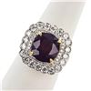 Image 1 : 5.88 ctw UNHEATED Pink Purple KASHMIR Sapphire and 1.58 ctw Diamond 18K White an