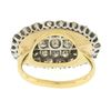 Image 7 : Vintage Victorian Revival 14K Gold Pave White & Champagne Diamond Platter Ring