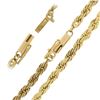 Image 1 : Unisex 14K Yellow Gold 18" 3.3mm Polished Solid Rope Chain Barrel Clasp Necklace