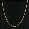 Image 2 : Unisex 14K Yellow Gold 18" 3.3mm Polished Solid Rope Chain Barrel Clasp Necklace