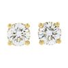 Image 1 : NEW Classic 14k Yellow Gold 0.50 ctw Round Ideal Cut Diamond 4-Prong Stud Earrin