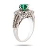 Image 2 : 0.91 ctw Emerald and 1.09 ctw Diamond 14K White Gold Ring