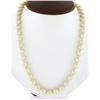 Image 1 : Estate 19" 8.5-9.5mm Classic Pearl Strand Necklace with 14k Gold Filigree Clasp