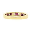 Image 7 : 18K Gold 0.88 ctw Alternating Square Step Cut Ruby & Diamond Channel Set Band Ri