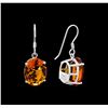 Image 2 : Crayola 17.60 ctw Citrine Earrings - 14K White Gold