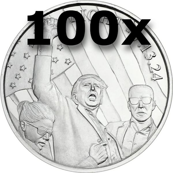 Donald Trump Mugshot Fine Silver Coin BUNDLE (100)