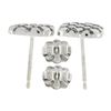 Image 3 : 18k White Gold 0.24 ctw Mosaic Prong Set Diamond Cushion Shape Stud Earrings