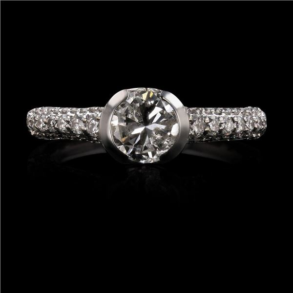 1.30 ctw Diamond 18KT White Gold Ring