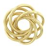 Image 1 : 14k Yellow Gold Polished Tube Interlocking Infinity Knot Large Circle Pin Brooch