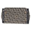 Image 4 : Christian Dior Navy Blue Logo Trotter Canvas Leather Small Tote Bag