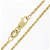 Image 5 : Classic Italian 14K Yellow Gold 26" 1.3mm Thin Petite Long Rope Chain Necklace