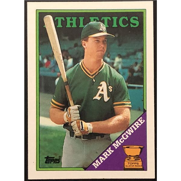 1988 TOPPS MARK McGWIRE ROOKIE CARD