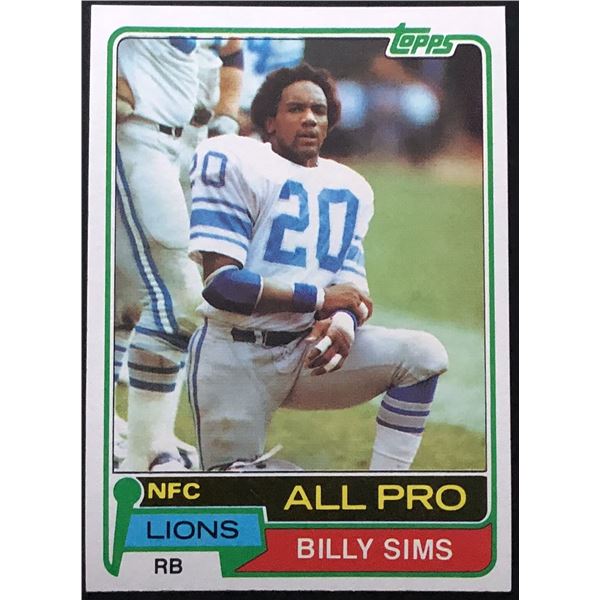 1981 TOPPS BILLY SIMS ROOKIE CARD