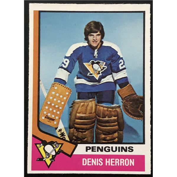 1974-75 O-PEE-CHEE DENNIS HERRON ROOKIE CARD