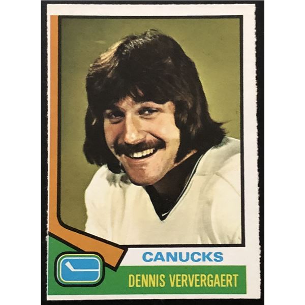 1974-75 O-PEE-CHEE DENNIS VERVERGAERT ROOKIE CARD