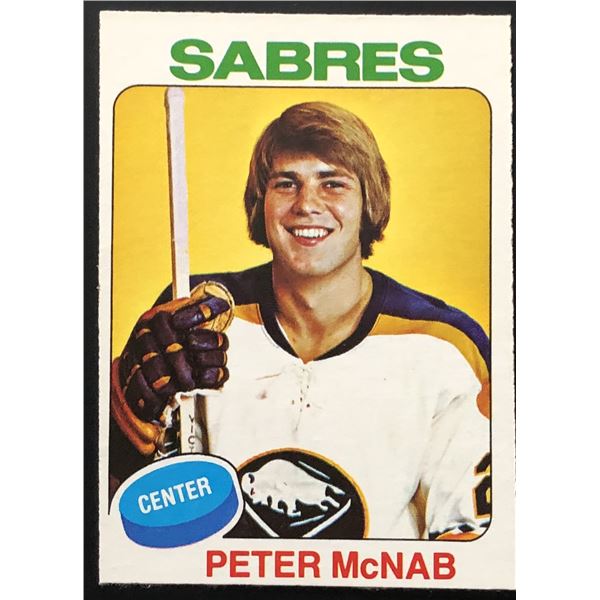 1975-76 O-PEE-CHEE PETER McNAB ROOKIE CARD