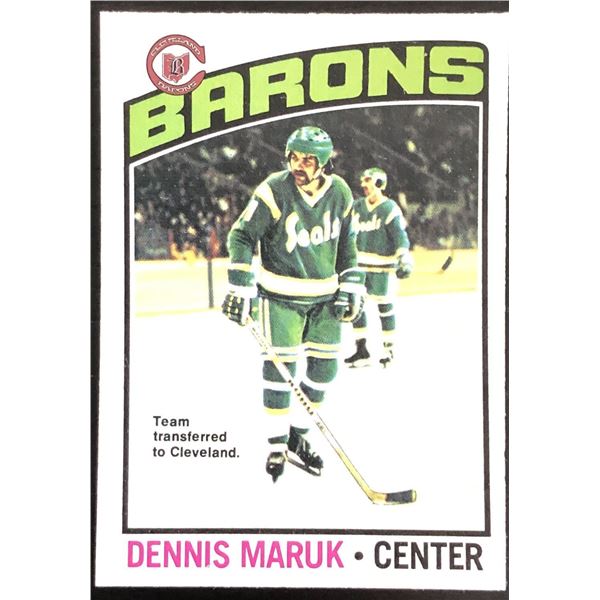 1976-77 O-PEE-CHEE DENNIS MARUK ROOKIE CARD