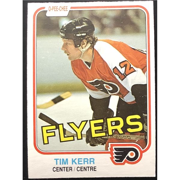 1981-82 O-PEE-CHEE TIM KERR ROOKIE CARD