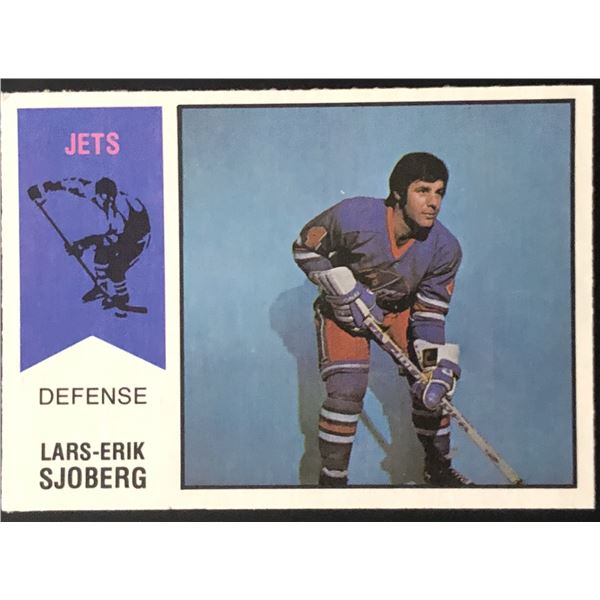 1974-75 O-PEE-CHEE WHA LARS-ERIK SJOBERG ROOKIE CARD