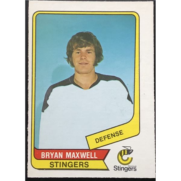 1976-77 O-PEE-CHEE WHA BRYAN MAXWELL ROOKIE CARD