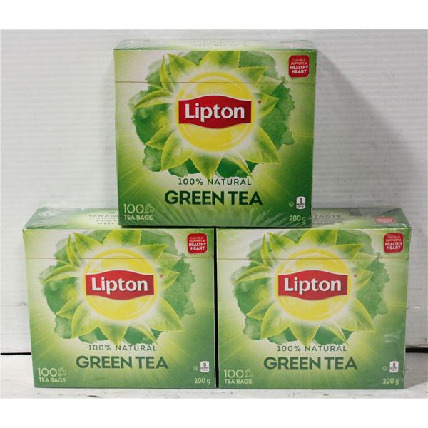 THREE BOXES LIPTON GREEN TEA BB MARCH 2025