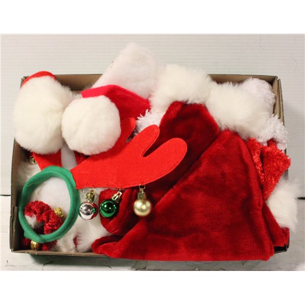 5 SANTA HATS & HEADBAND