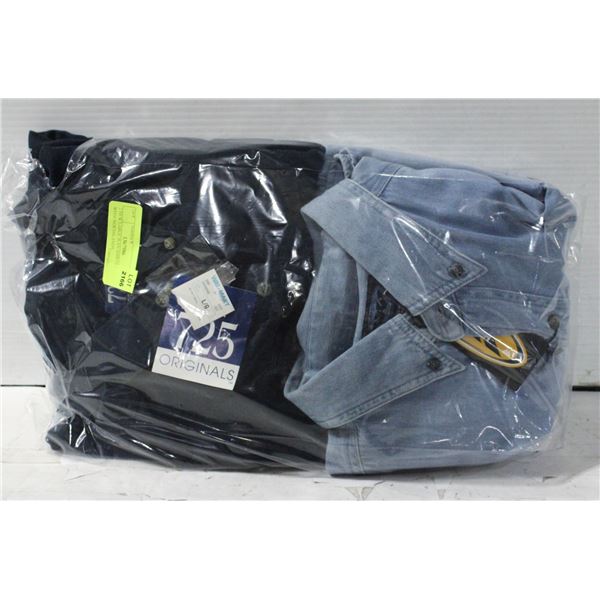 2 NEW LARGE JEAN SHIRTS (ONE WITH NORTHLANDS